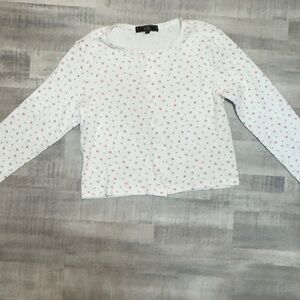 Vibe White Top with Pink Accents